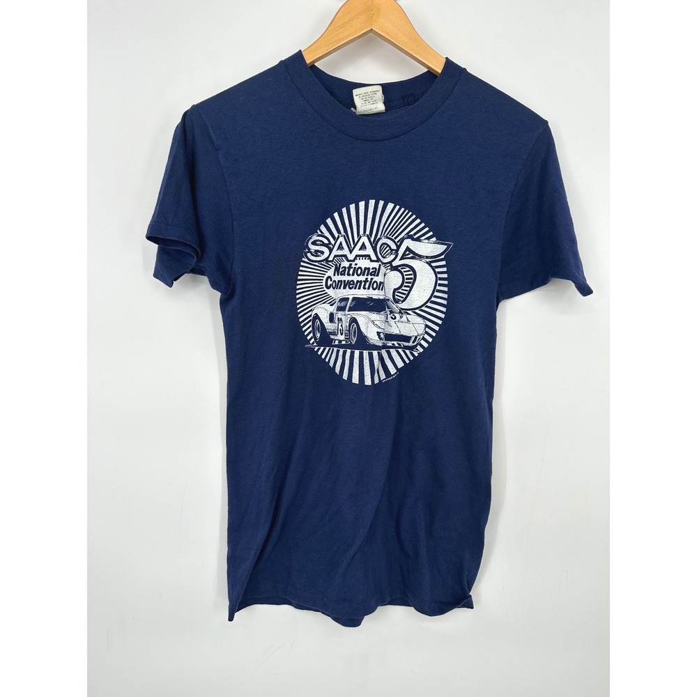 Vintage SAAC 5 National Convention Shelby GT40 Car Graphic Racing T-Shirt Men M